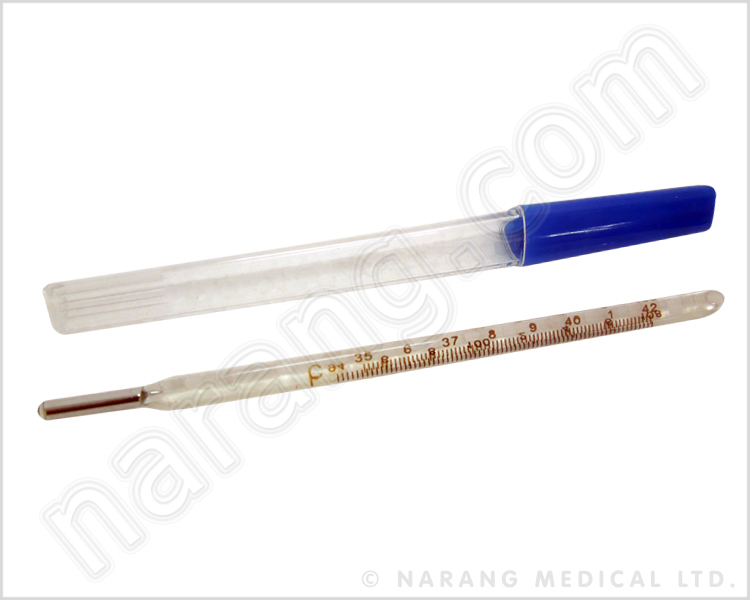 Mercury Thermometer Clinical, Prismatic, Dual Scale, Economy model.