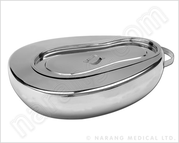 Bed Pan (Perfection Type), Seamless, Superior with Lid