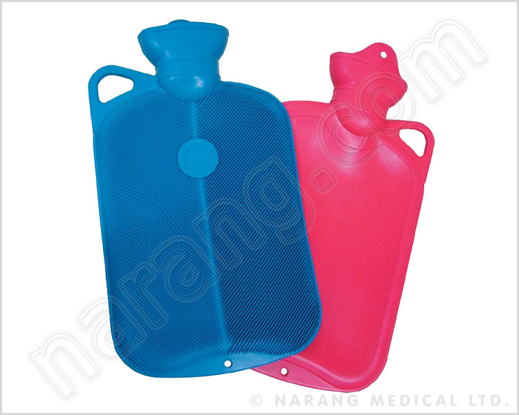 Hot Water Bottle, One Side Ribbed with handle, Sz. 28x20cm.